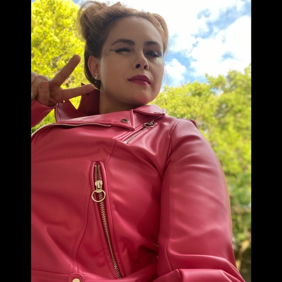 Barbie (AU14) Blackmilk Barbie Pink Moto Jacket - Picture 7 of 8